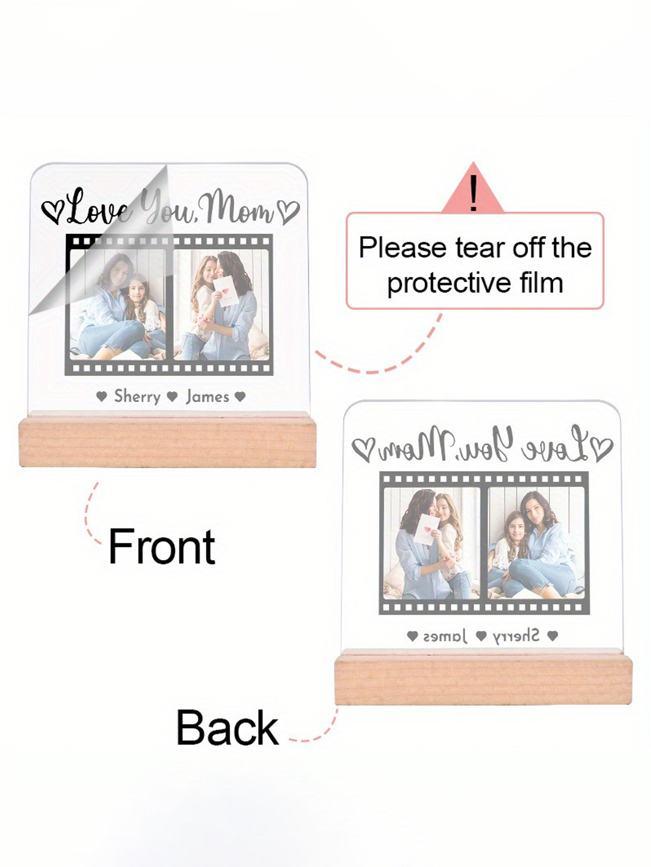 2D Flat Custom Acrylic Photo Desktop Ornament